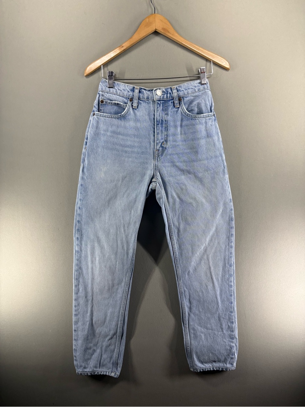Re/Done Jeans Womens 26 Blue 70s Straight High Rise Denim Originals